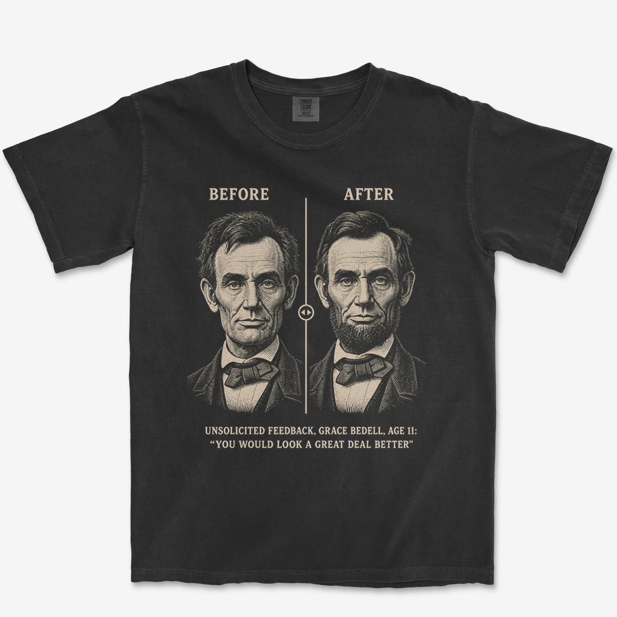 Lincoln Before And After Heavyweight Tee