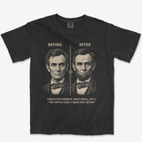 Lincoln Before And After Heavyweight Tee