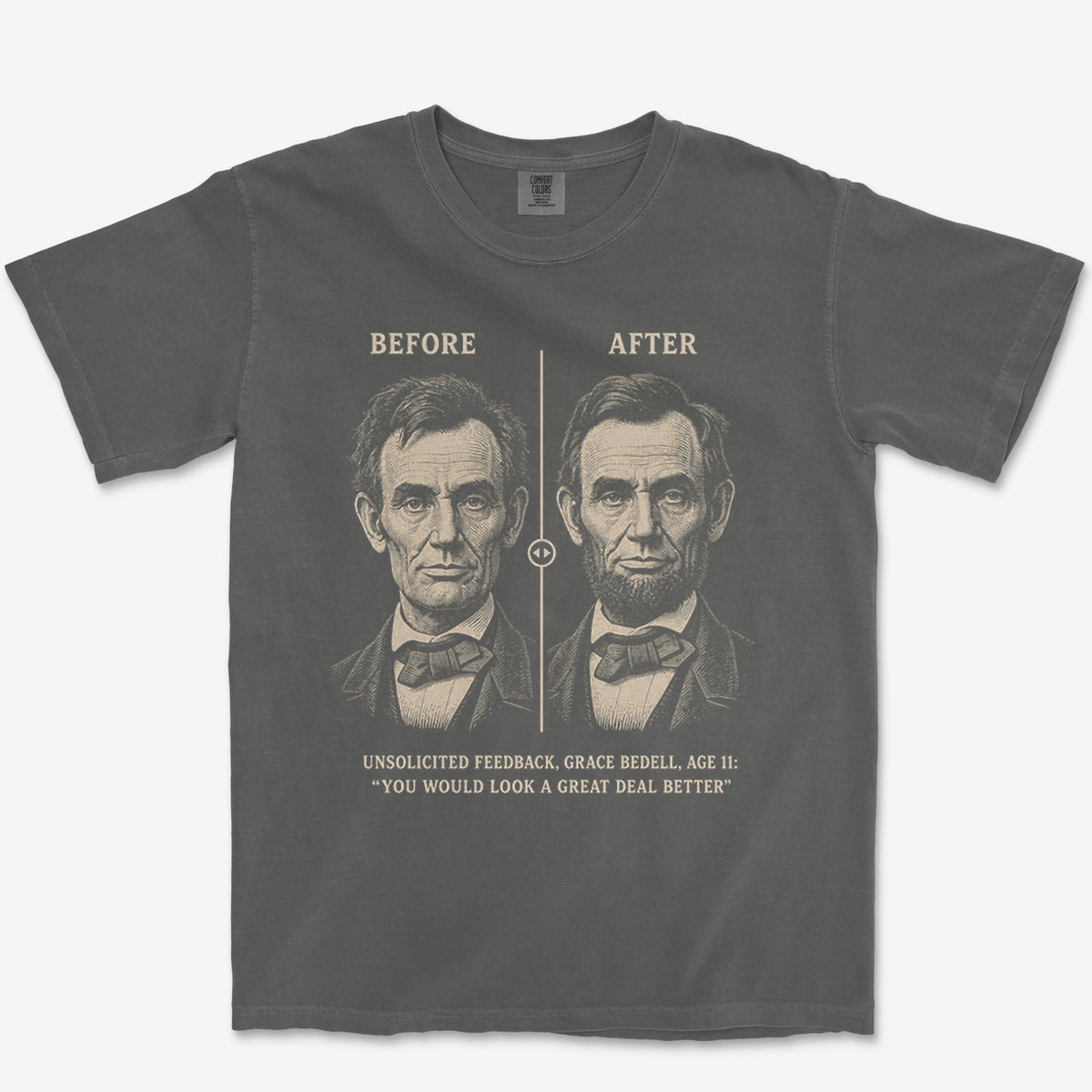 Lincoln Before And After Heavyweight Tee