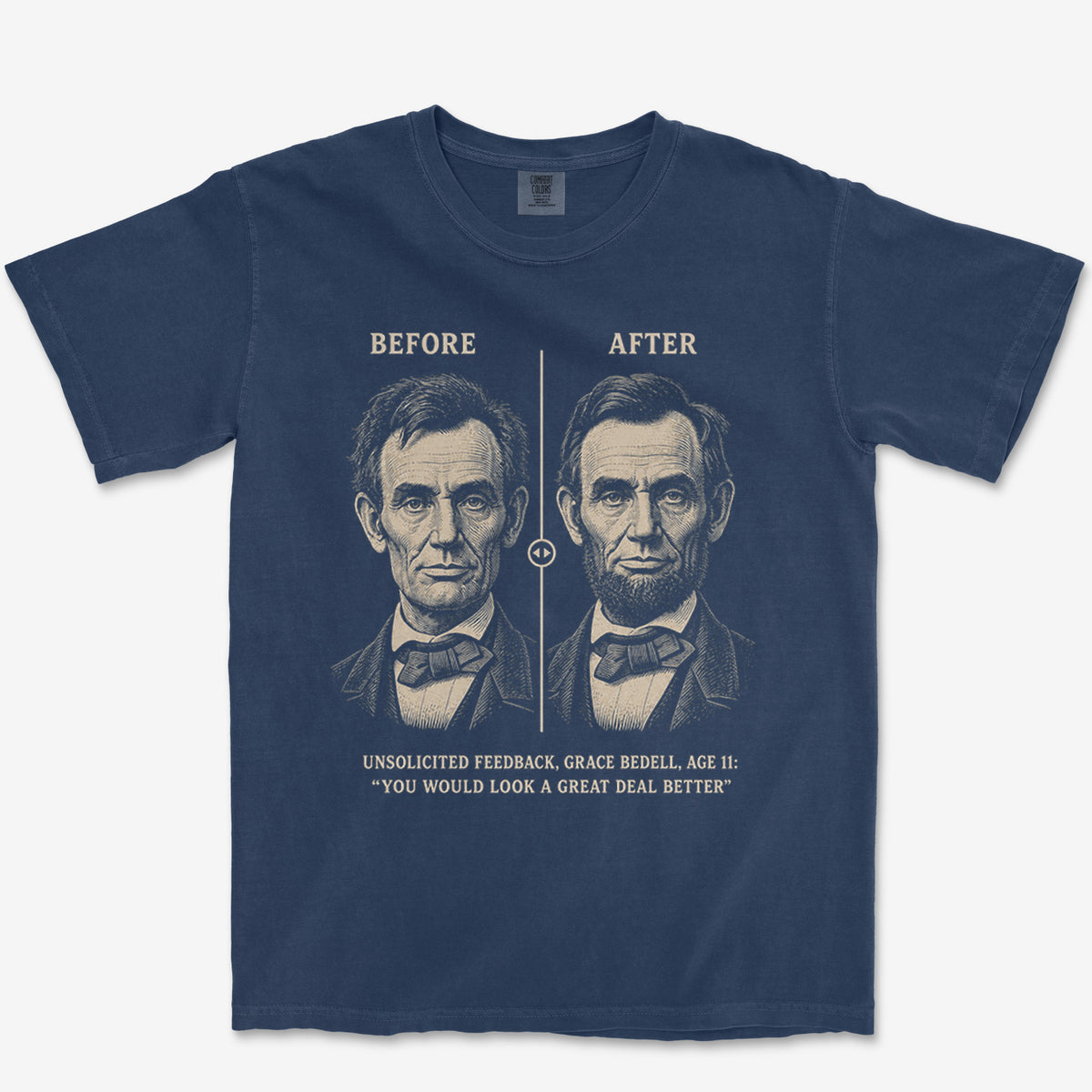 Lincoln Before And After Heavyweight Tee