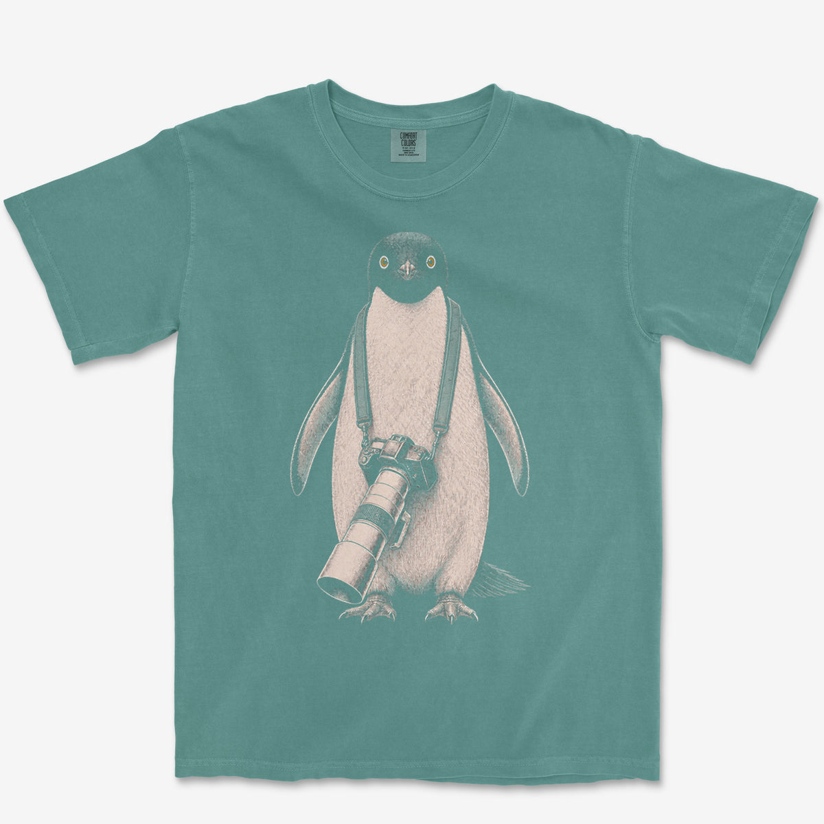 Long Lens Adelie Tee — blue spruce