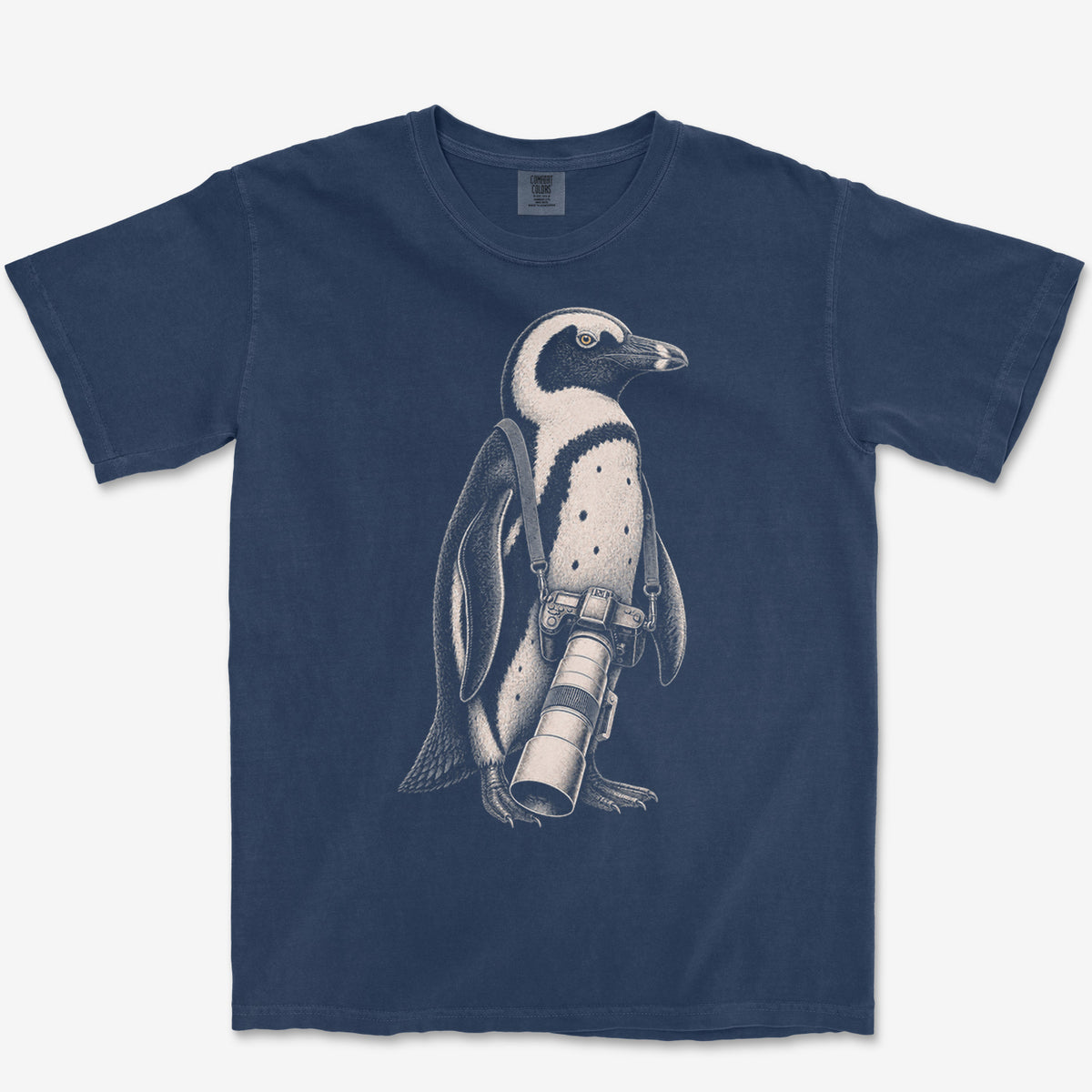 Long Lens African Penguin Tee — true navy