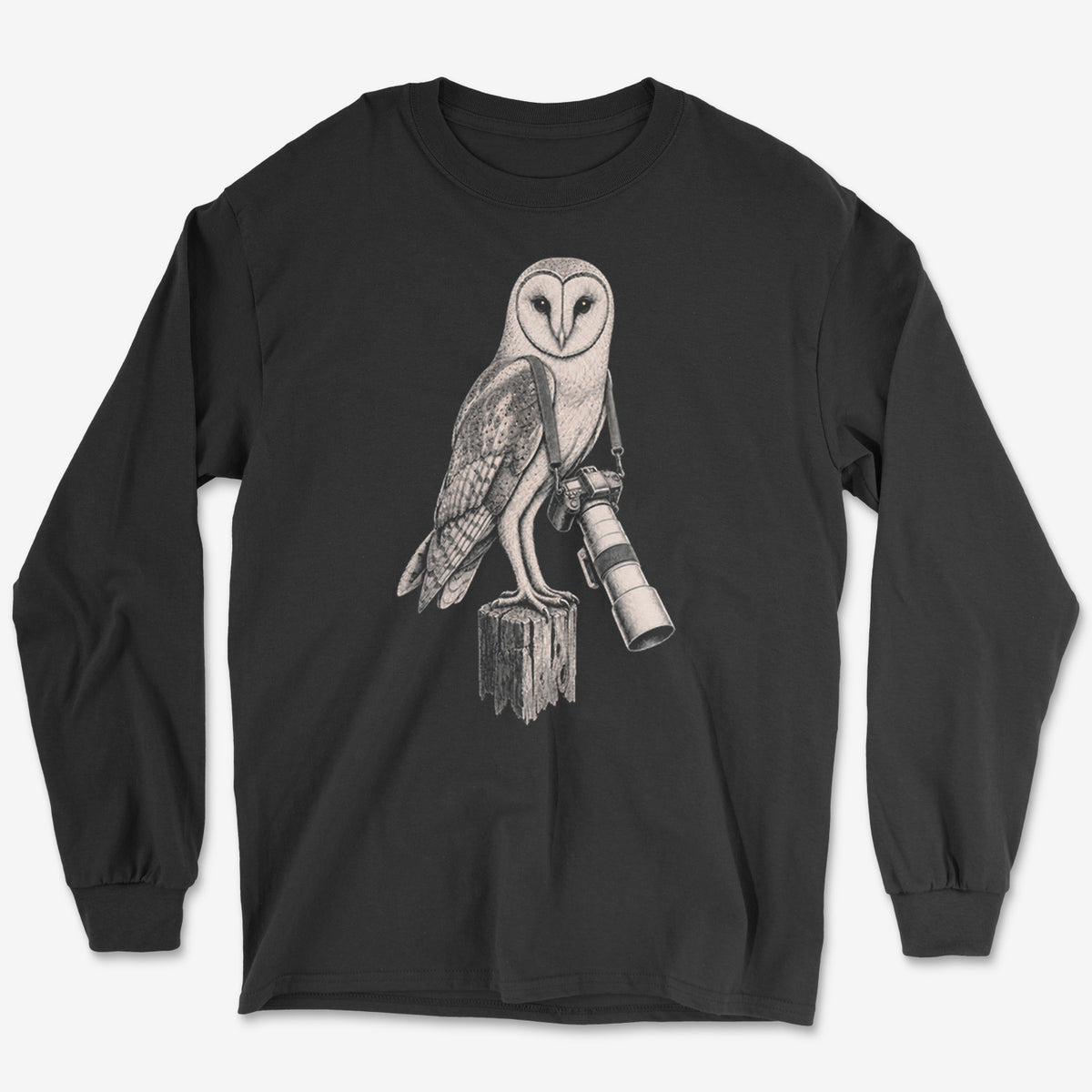 Long Lens Barn Owl Long Sleeve Tee