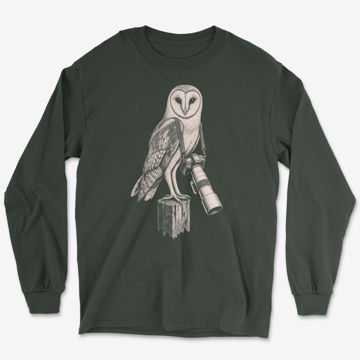 Long Lens Barn Owl Long Sleeve Tee