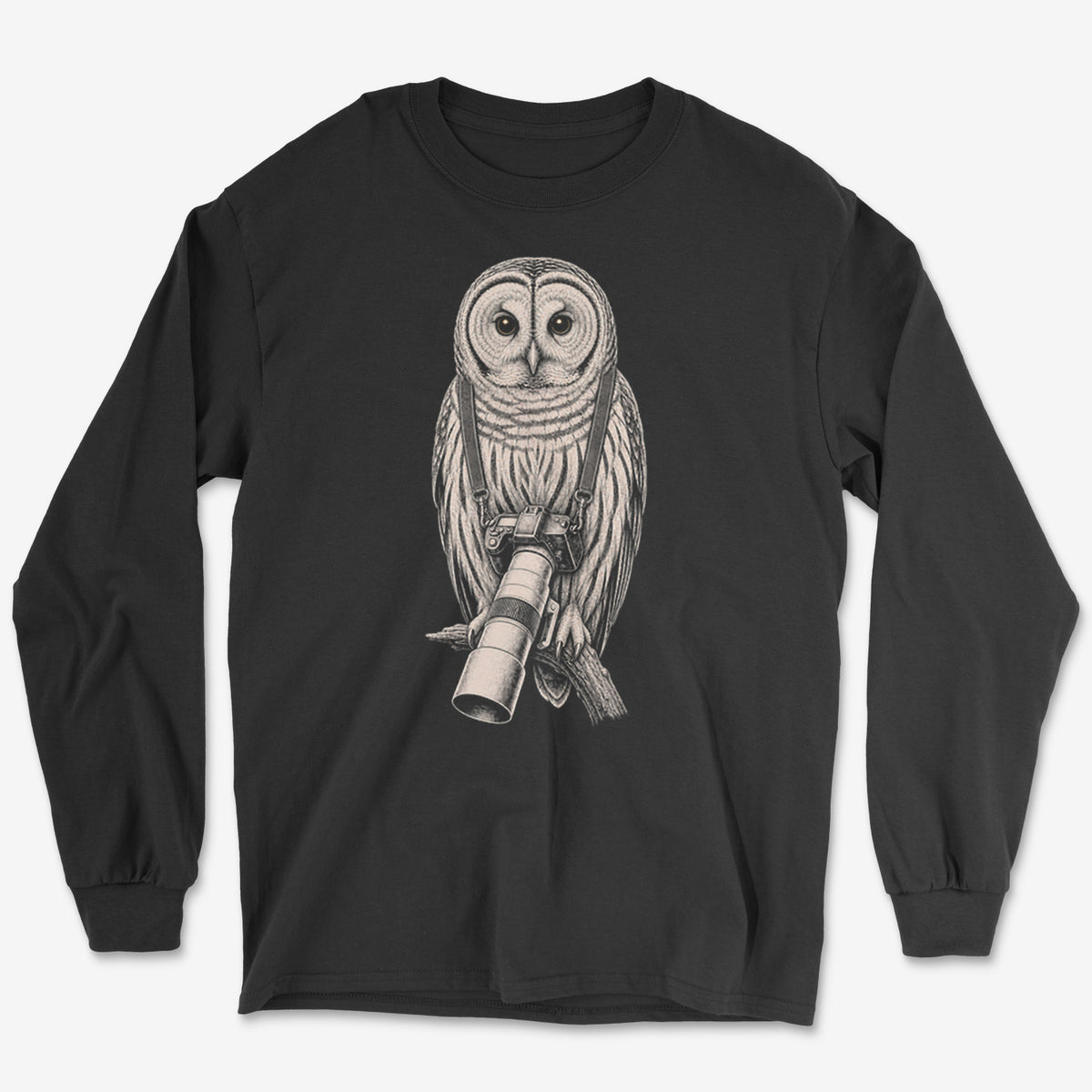 Long Lens Barred Owl Long Sleeve Tee