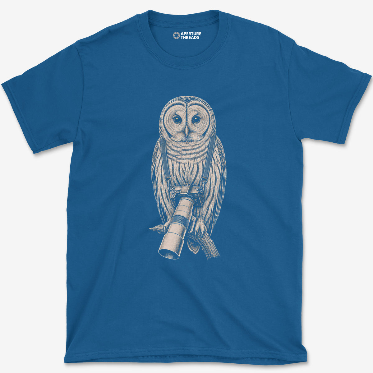 Long Lens Barred Owl T-Shirt — royal