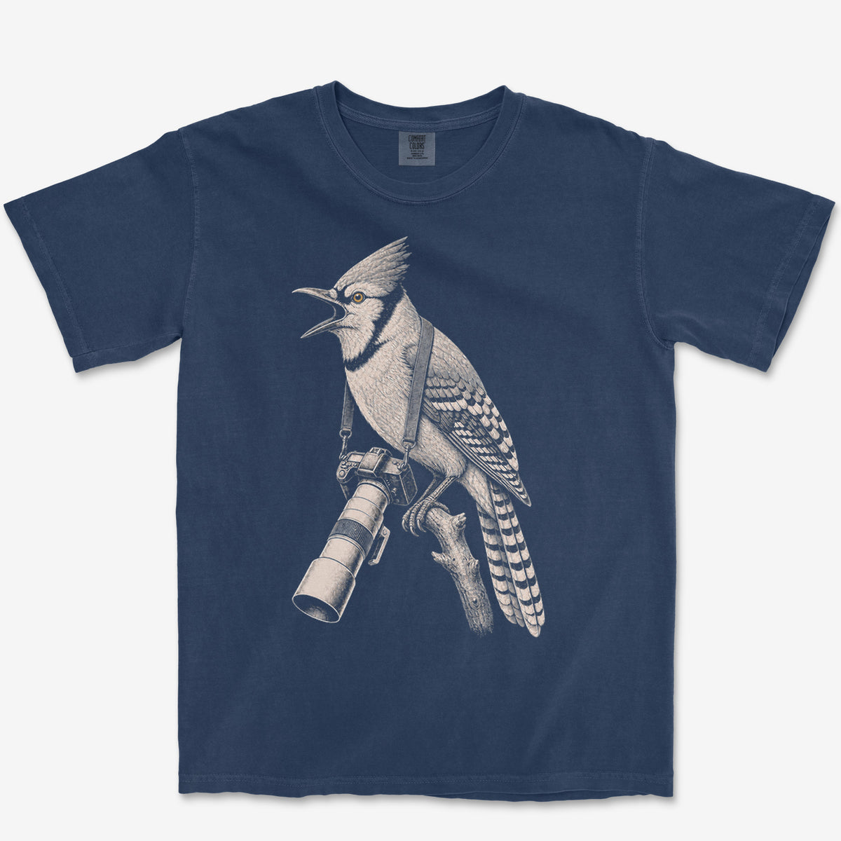 Long Lens Blue Jay Tee — true navy