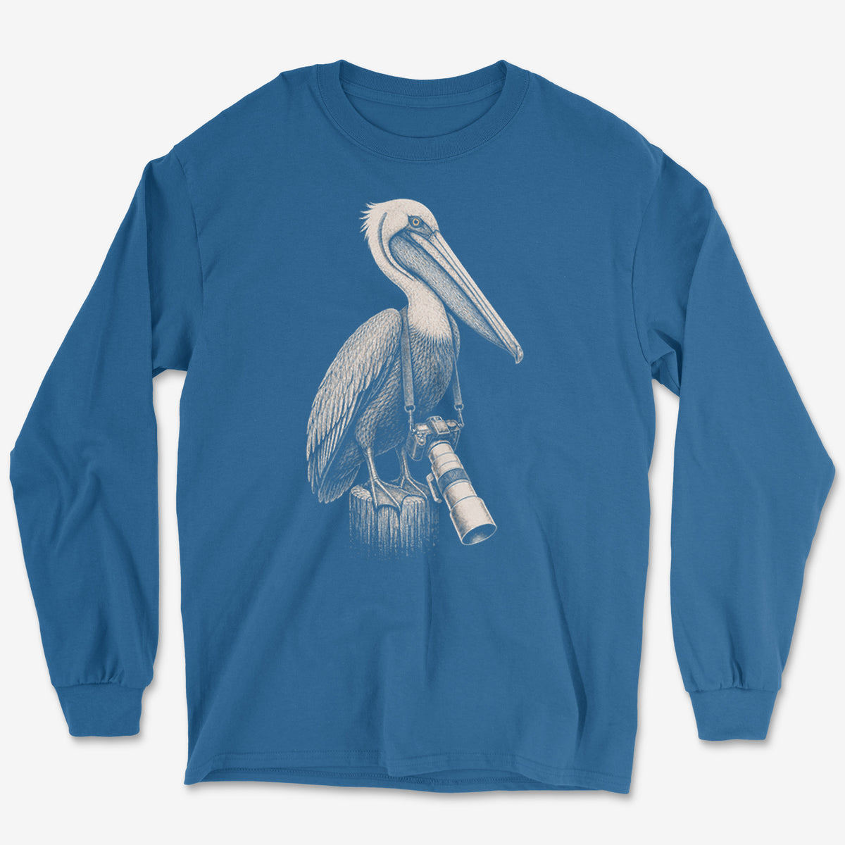 Long Lens Brown Pelican Long Sleeve Tee