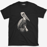 Long Lens Brown Pelican T-Shirt — black
