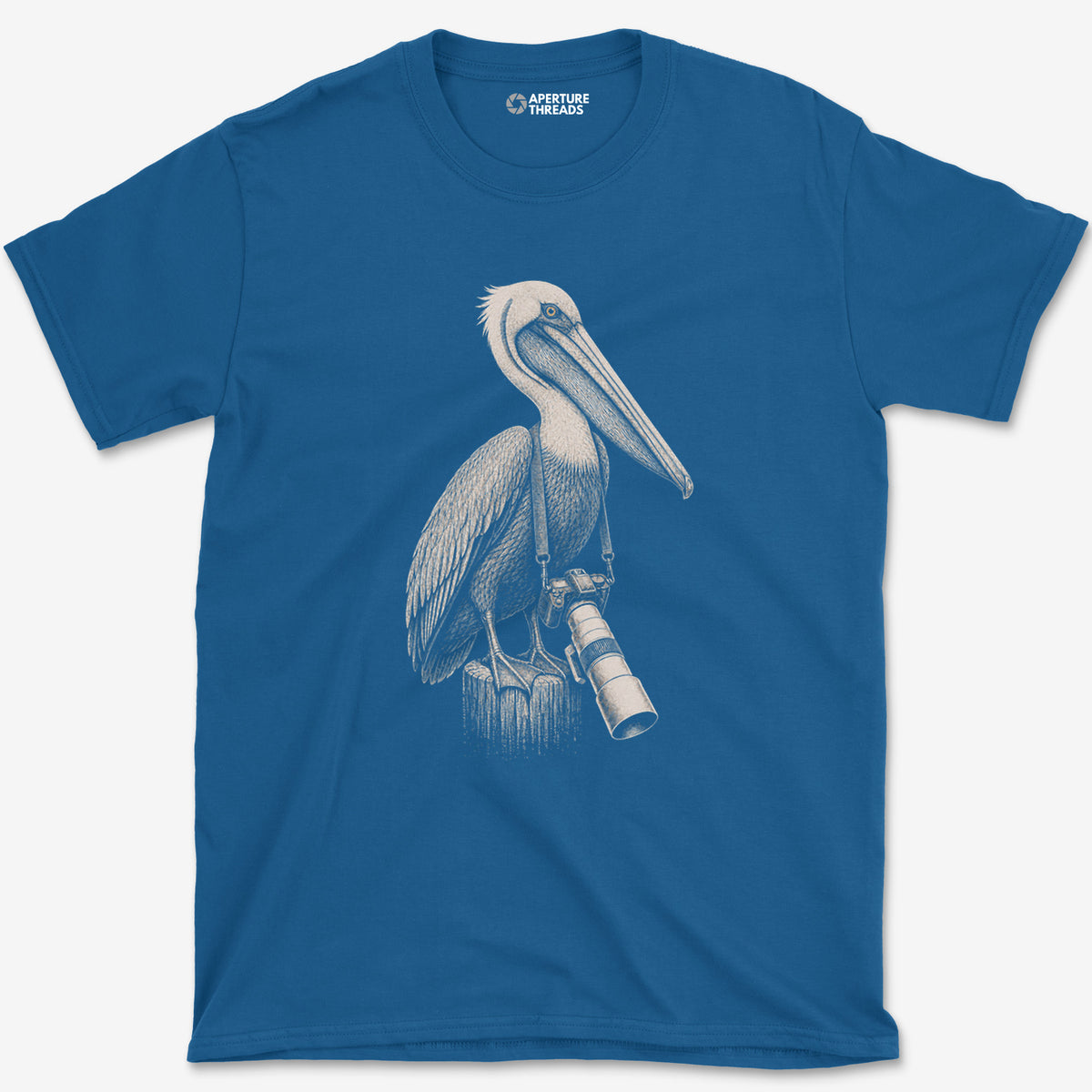 Long Lens Brown Pelican T-Shirt — royal