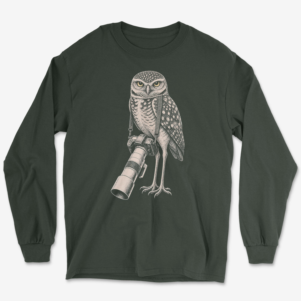 Long Lens Burrowing Owl Long Sleeve Tee
