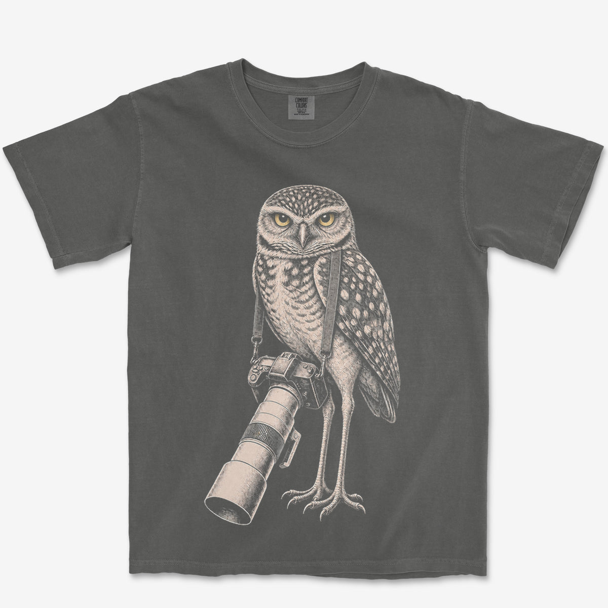 Long Lens Burrowing Owl Heavyweight Tee