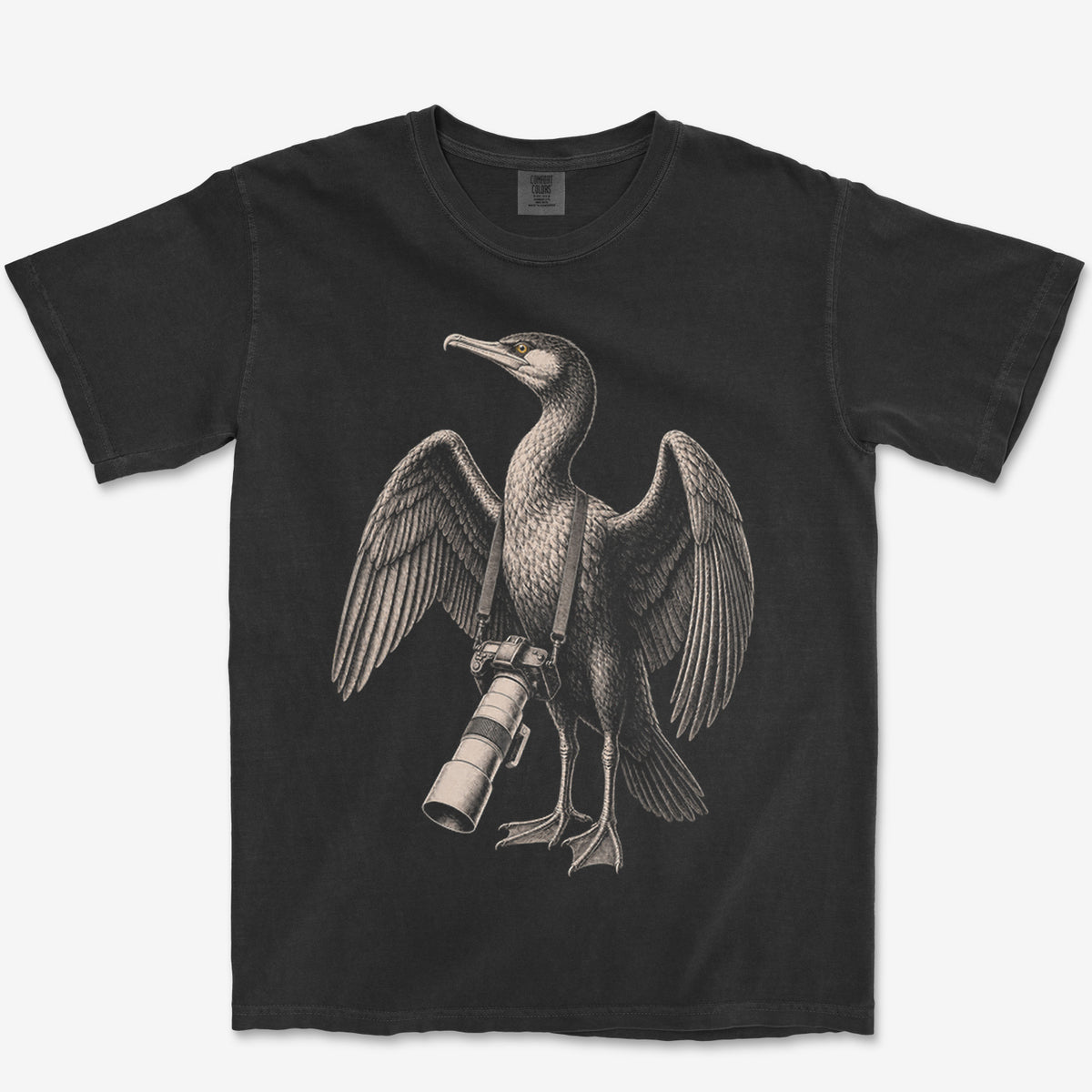 Long Lens Cormorant Heavyweight Tee