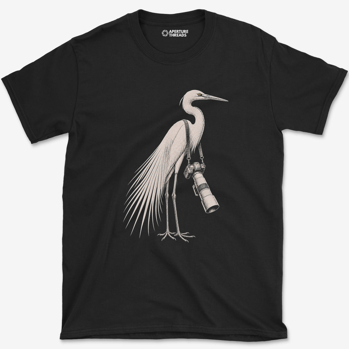 Long Lens Egret T-Shirt