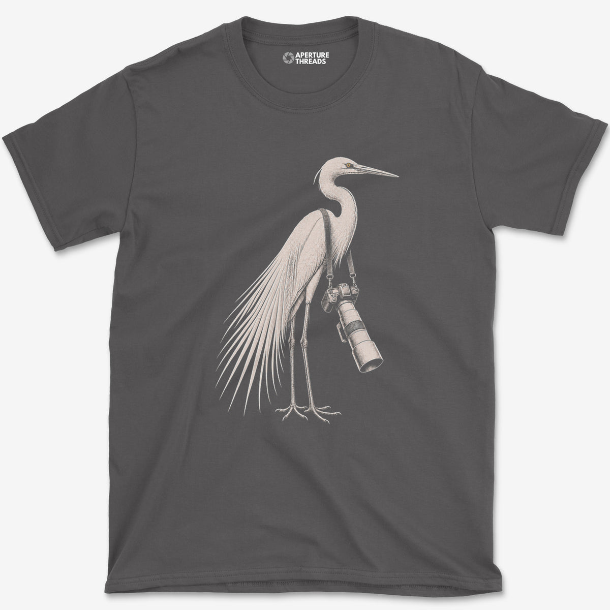 Long Lens Egret T-Shirt