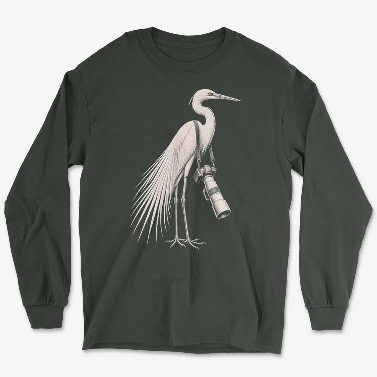Long Lens Egret Long Sleeve Tee