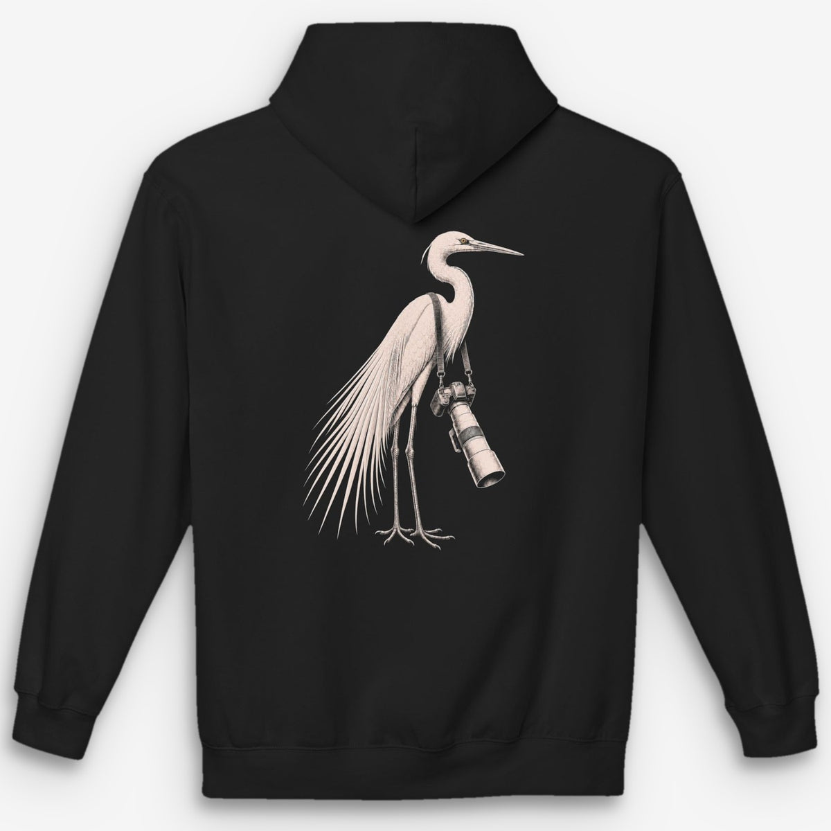 Long Lens Egret Hoodie