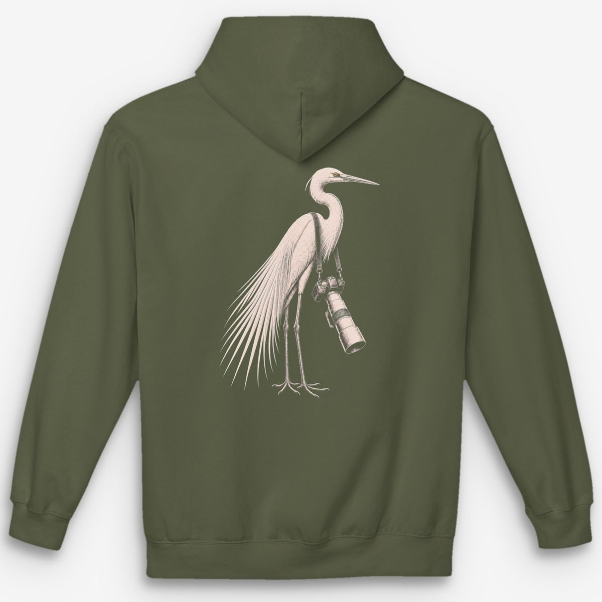 Long Lens Egret Hoodie