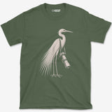 Long Lens Egret T-Shirt