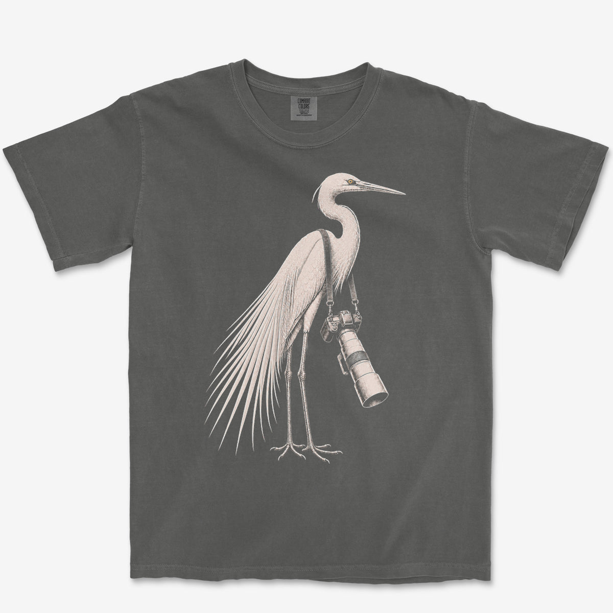 Long Lens Egret Heavyweight Tee