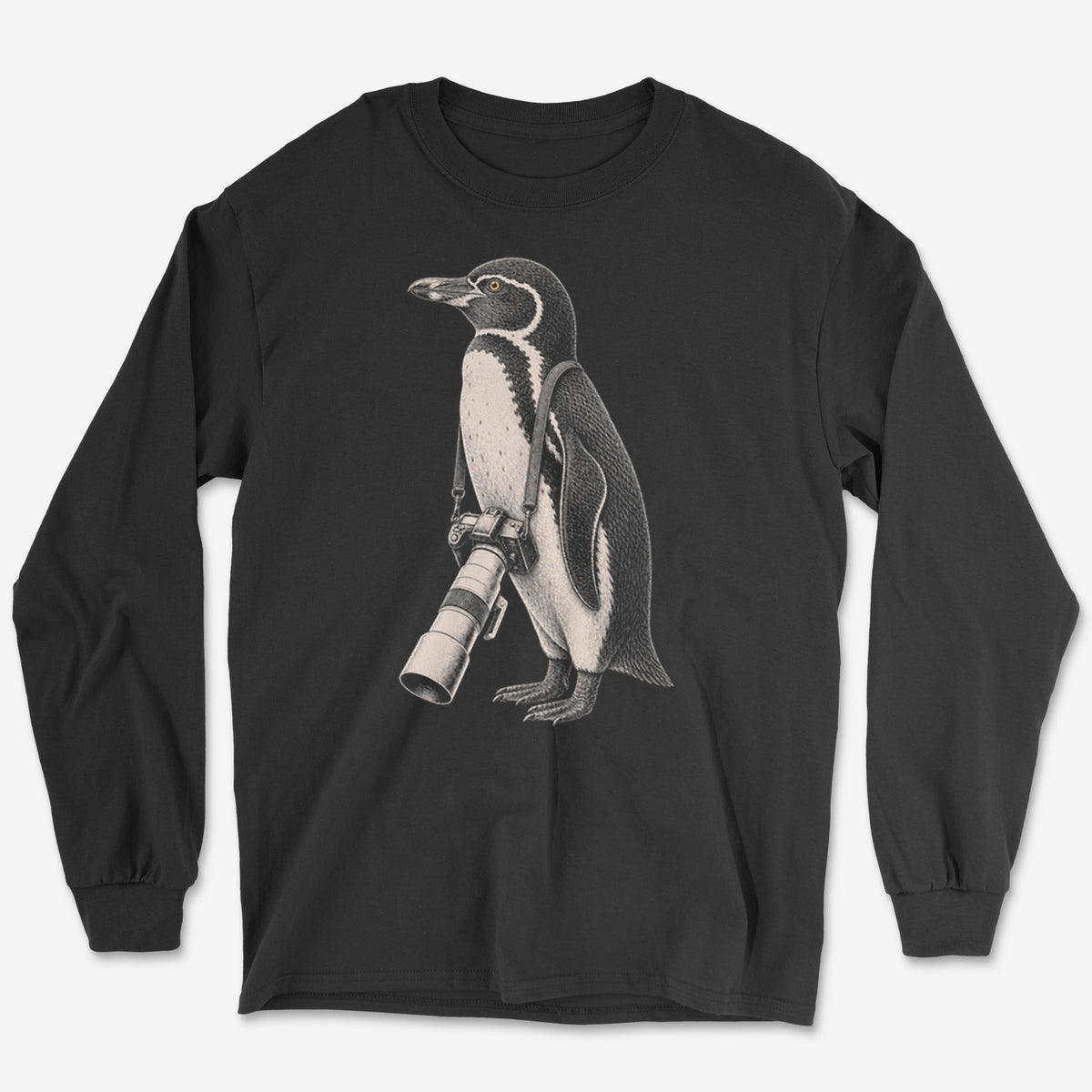 Long Lens Galapagos Penguin Long Sleeve Tee