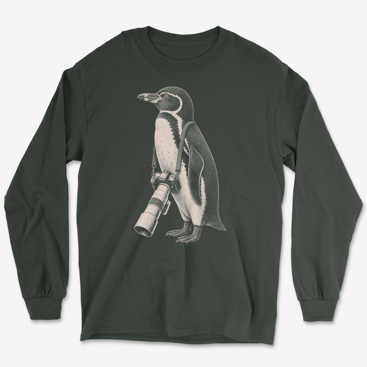 Long Lens Galapagos Penguin Long Sleeve Tee