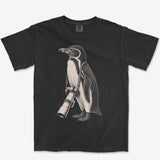 Long Lens Galapagos Penguin Tee — black