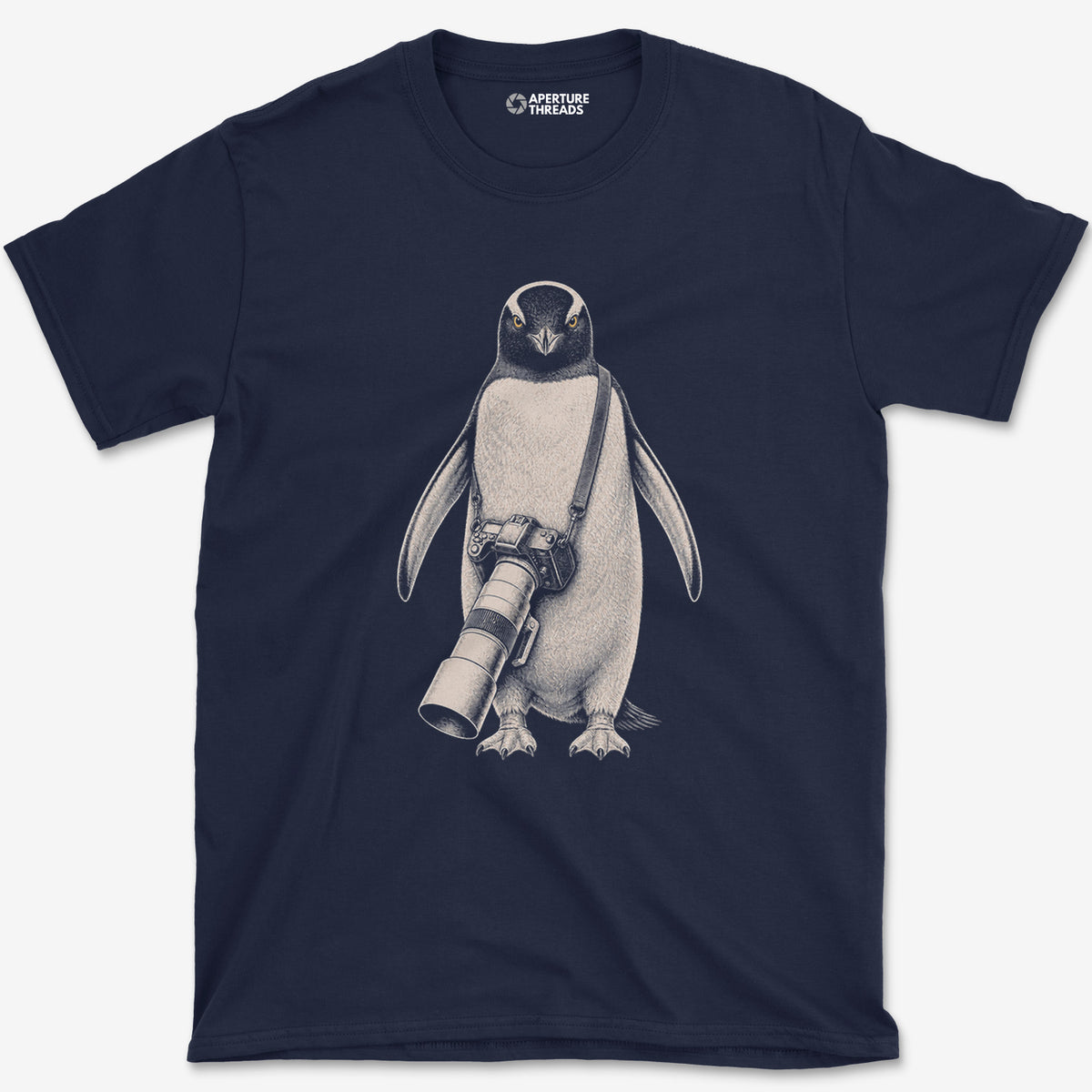 Long Lens Gentoo T-Shirt — navy