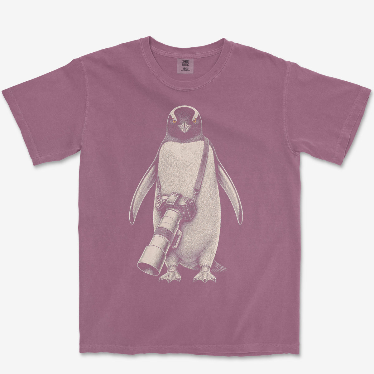 Long Lens Gentoo Tee — berry