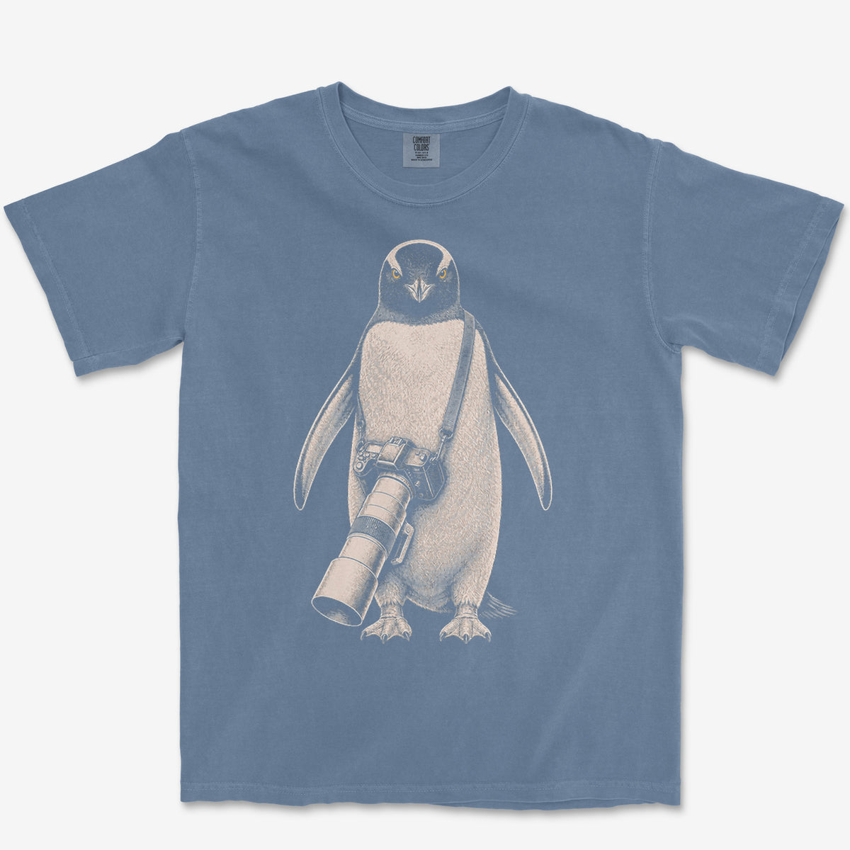 Long Lens Gentoo Tee — blue jean