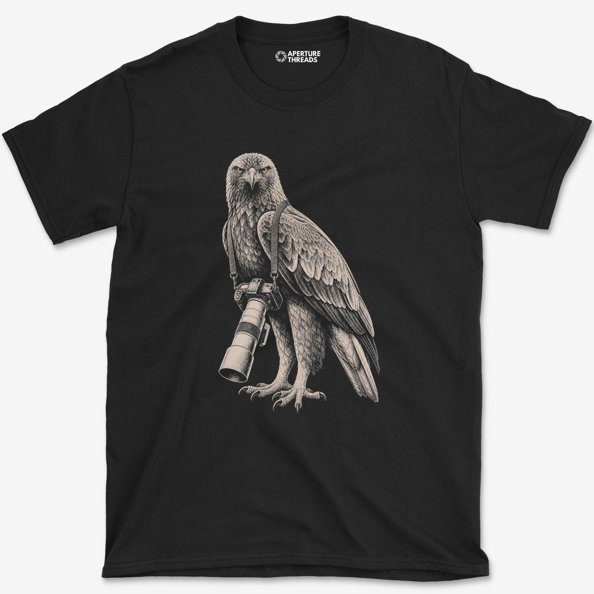 Long Lens Golden Eagle T-Shirt — black