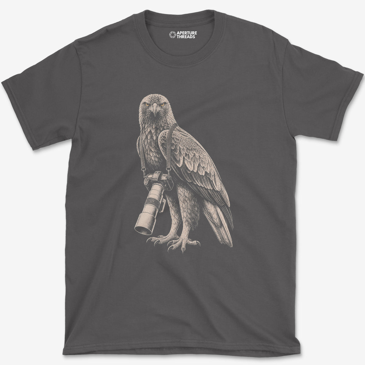 Long Lens Golden Eagle T-Shirt — charcoal