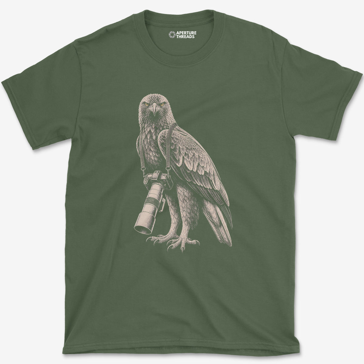 Long Lens Golden Eagle T-Shirt — military green
