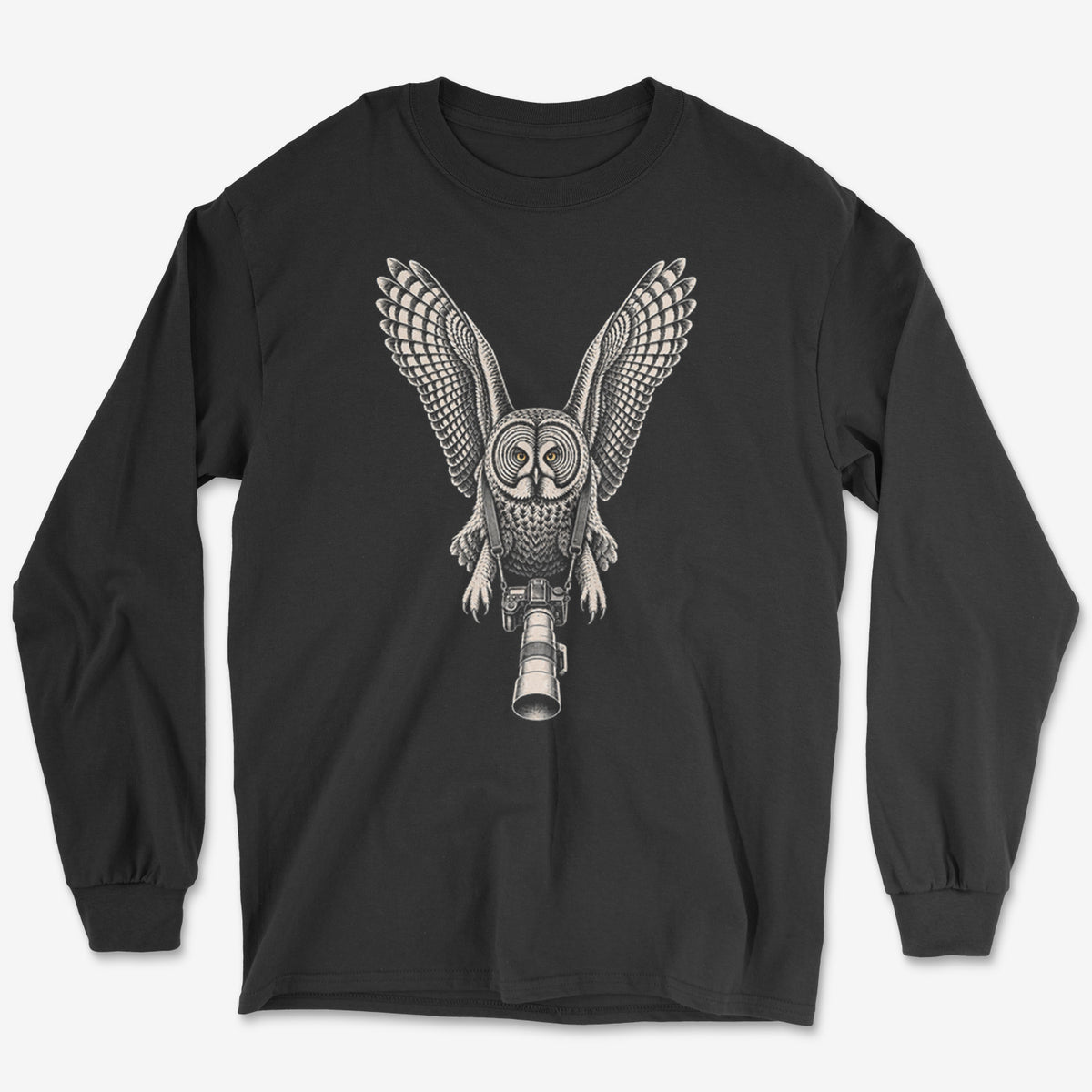 Long Lens Great Gray Owl Long Sleeve Tee