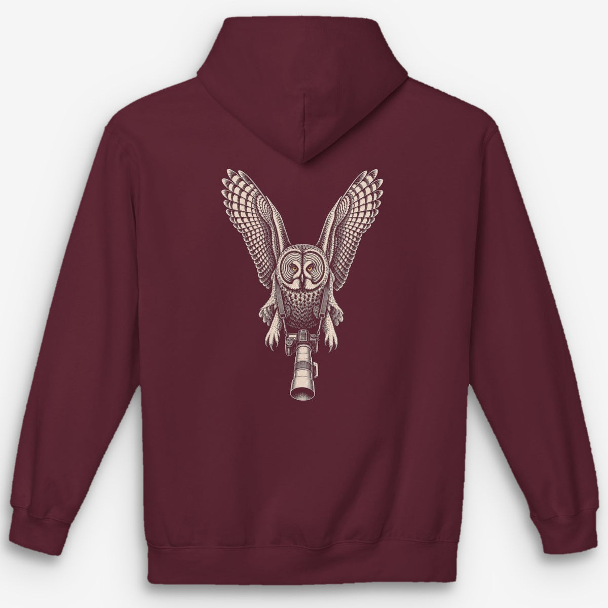Long Lens Great Gray Owl Hoodie