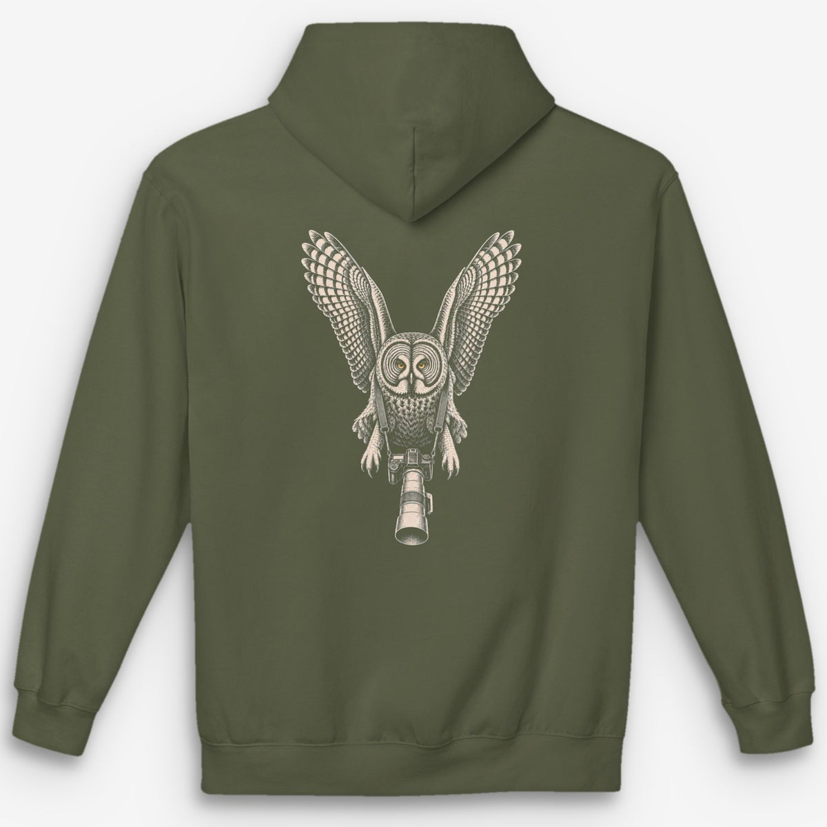 Long Lens Great Gray Owl Hoodie