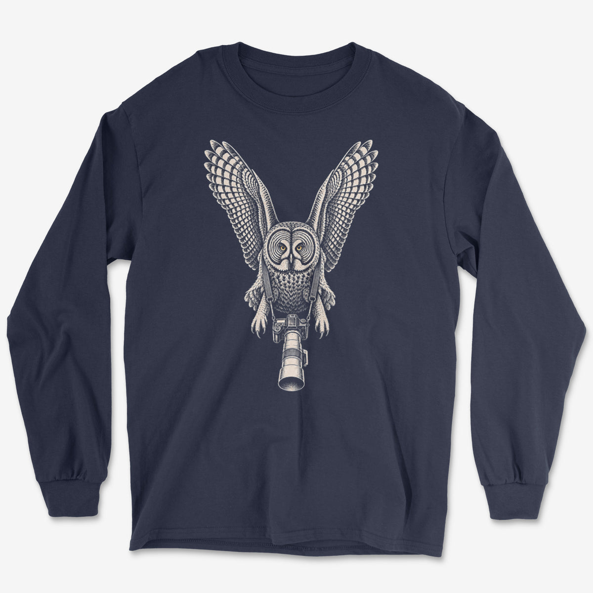 Long Lens Great Gray Owl Long Sleeve Tee