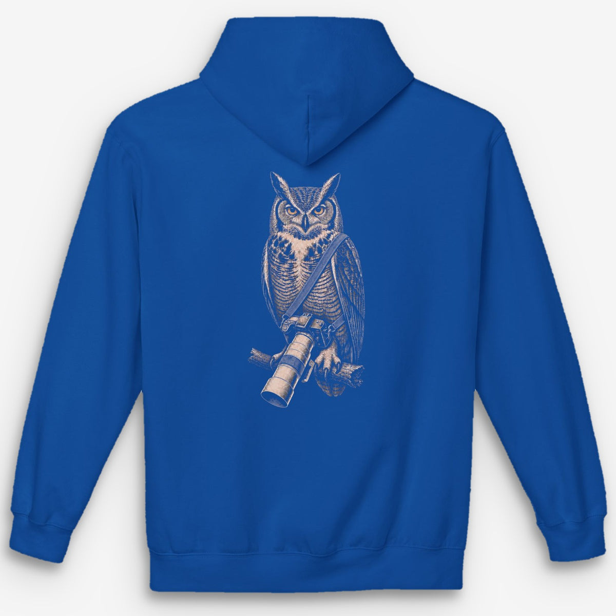 Long Lens Great Horned Owl Hoodie