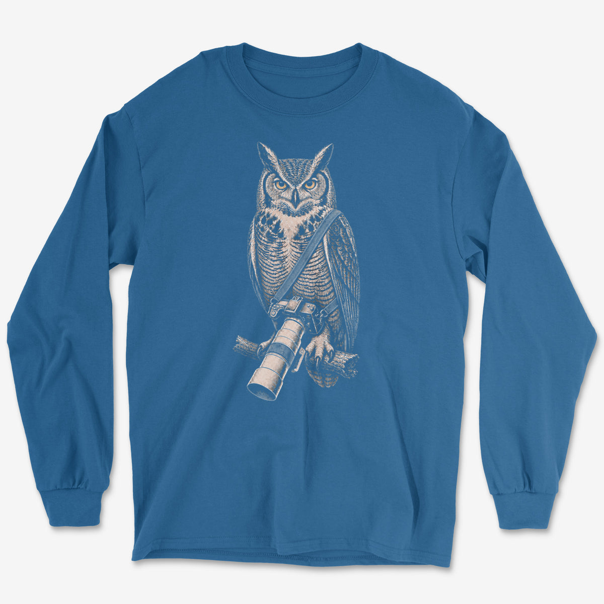 Long Lens Great Horned Owl Long Sleeve Tee