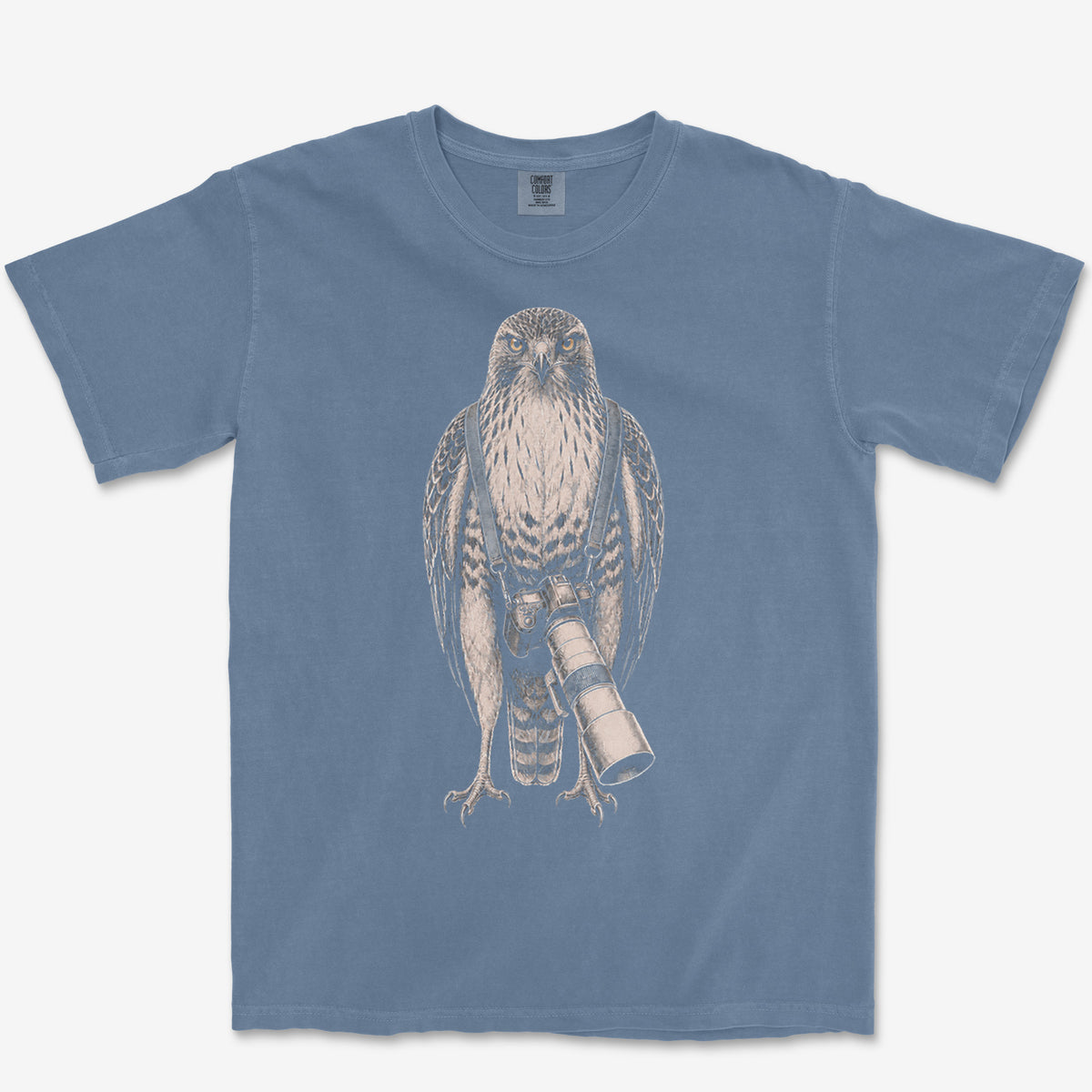 Long Lens Hawk Heavyweight Tee — blue jean