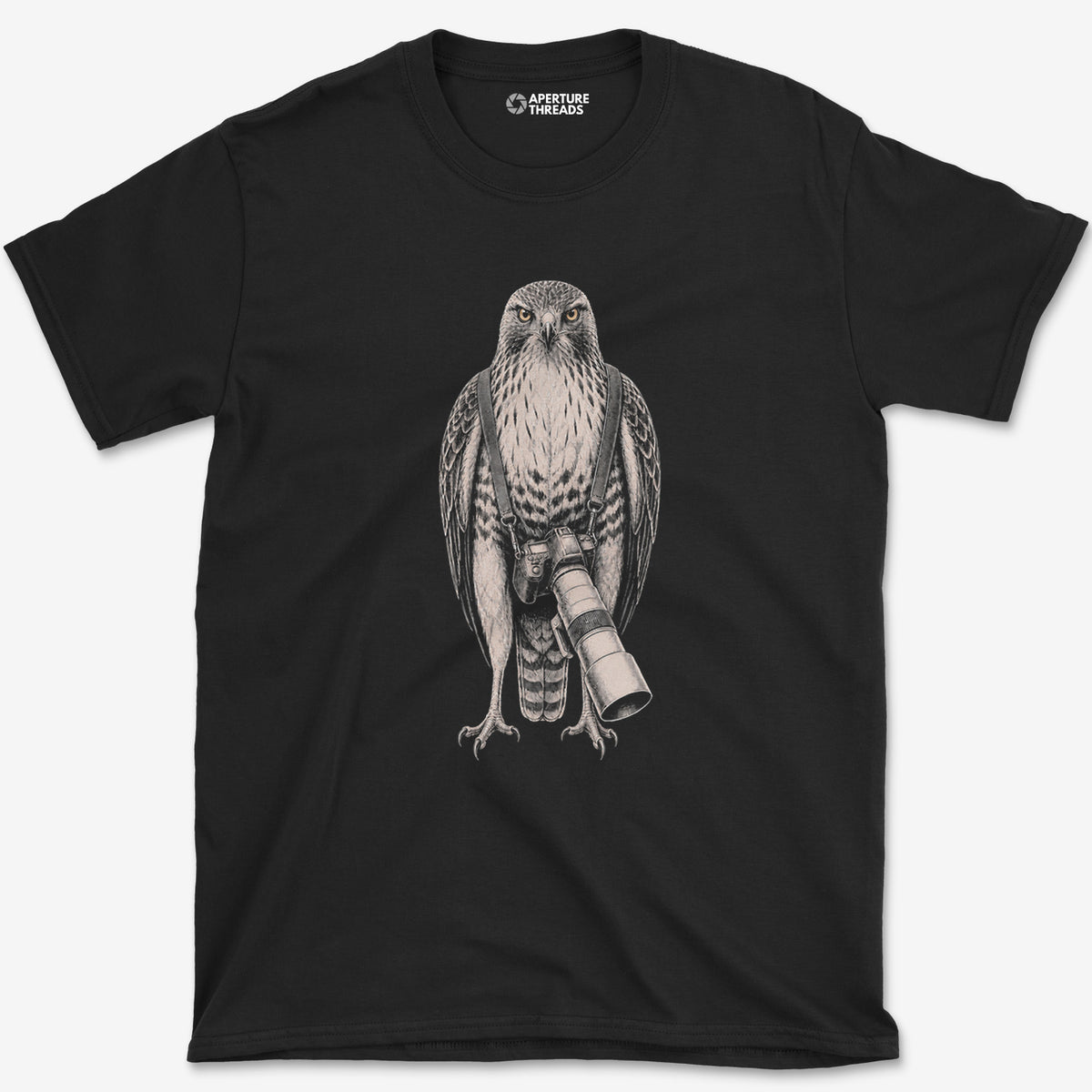 Long Lens Hawk T-Shirt — black