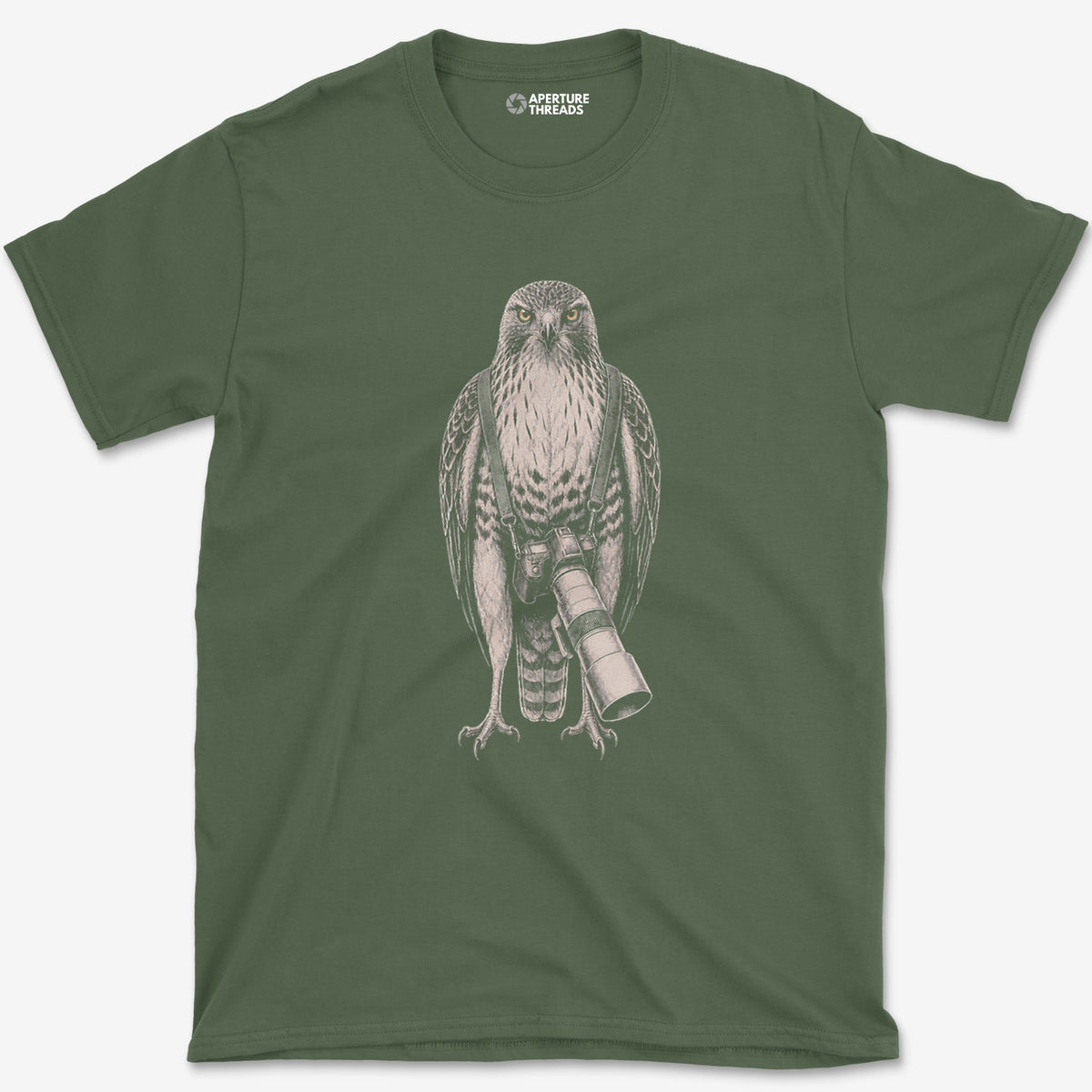 Long Lens Hawk T-Shirt — military green