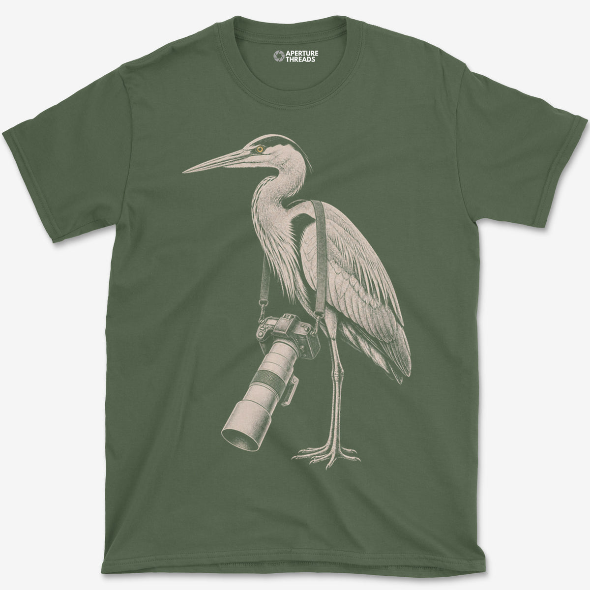 Long Lens Heron T-Shirt