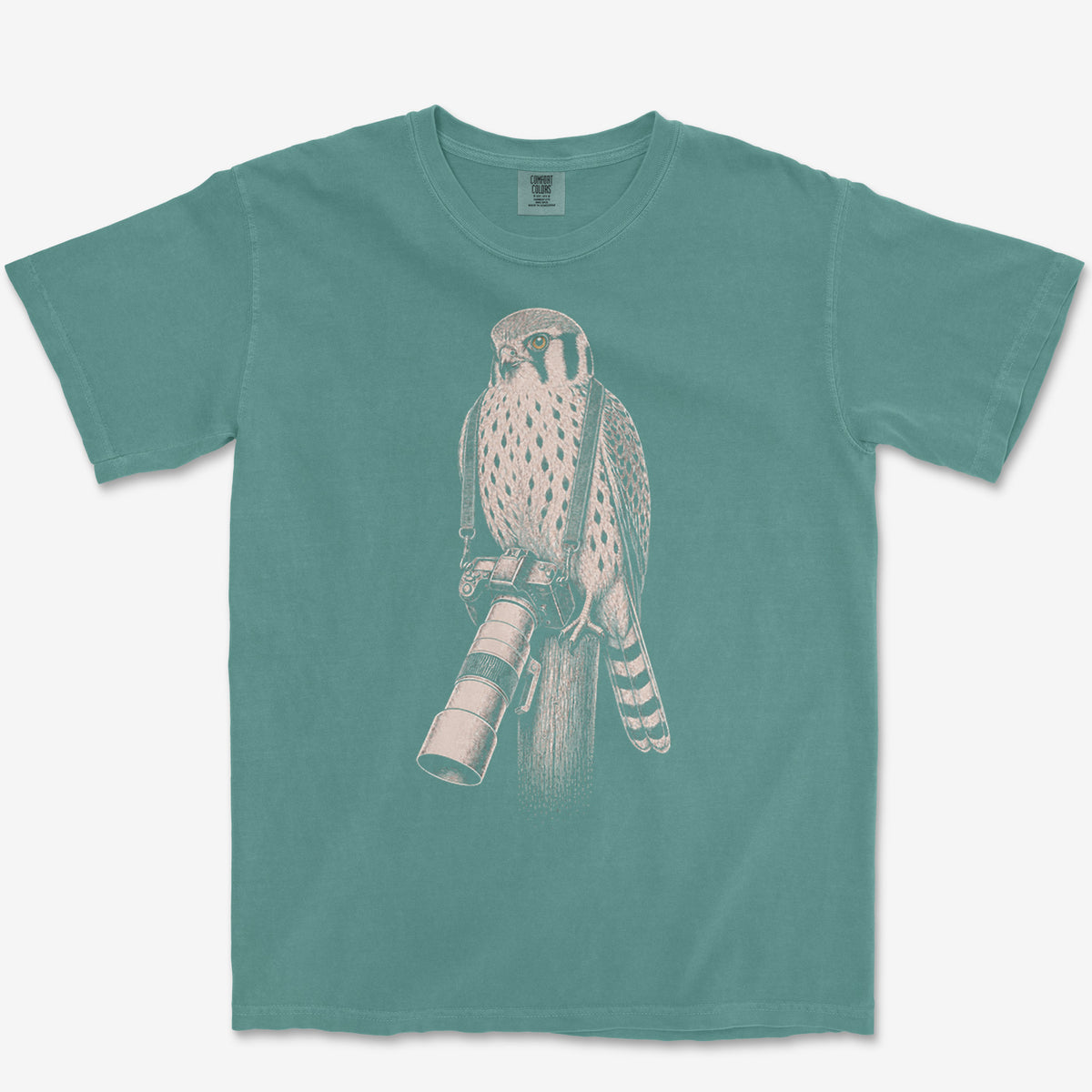 Long Lens Kestrel Tee — blue spruce