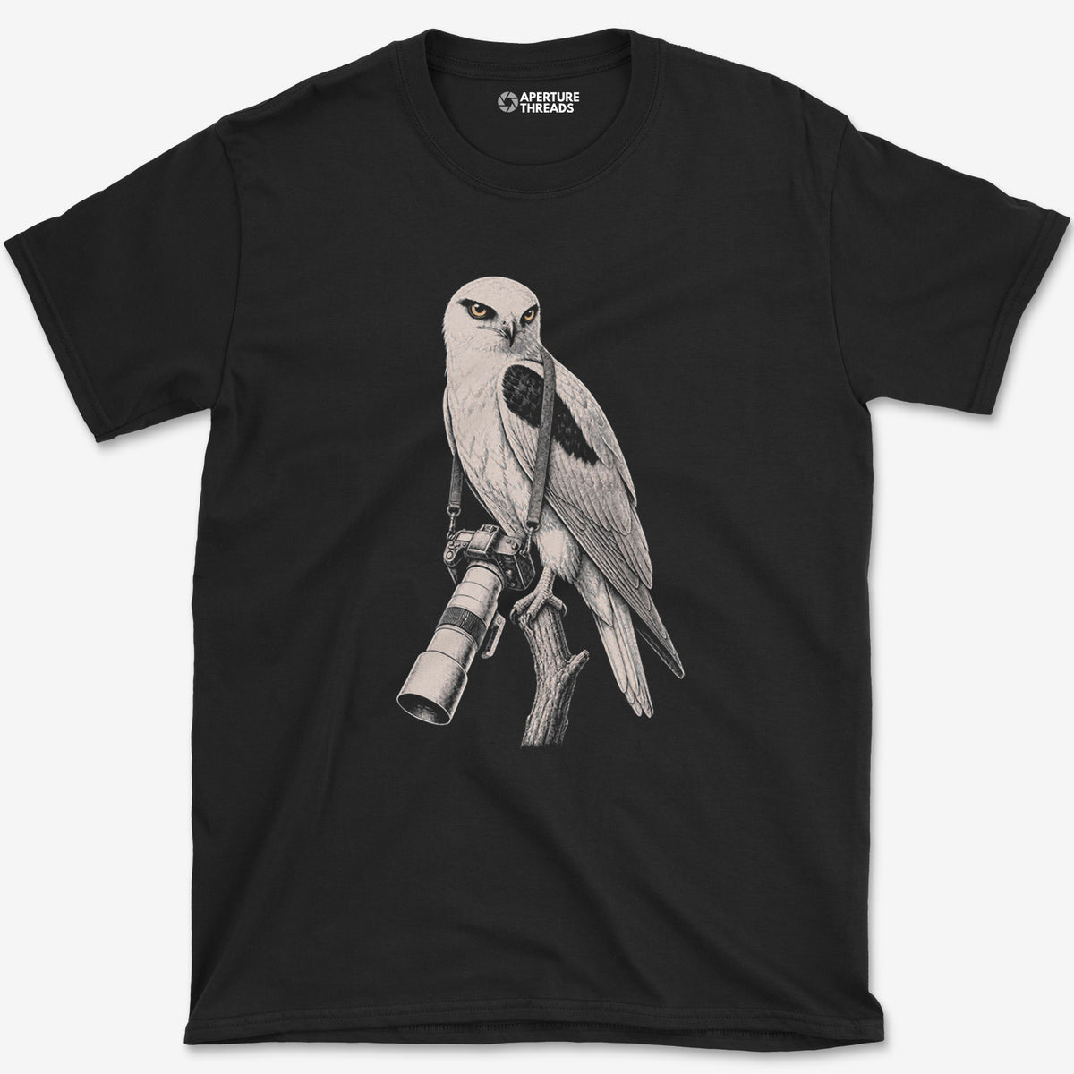 Long Lens Kite T-Shirt — black