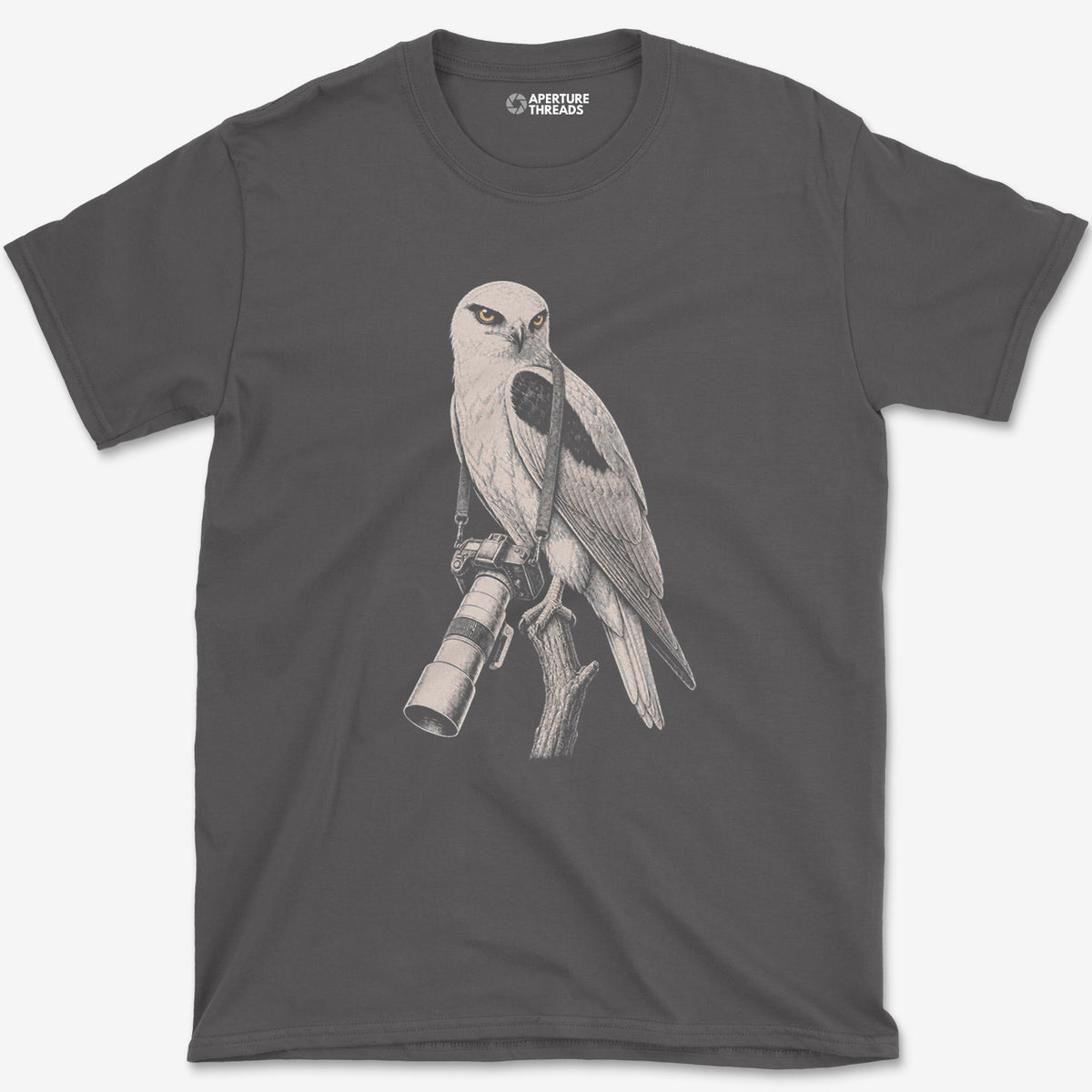 Long Lens Kite T-Shirt — charcoal