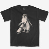 Long Lens Little Penguin Tee — black