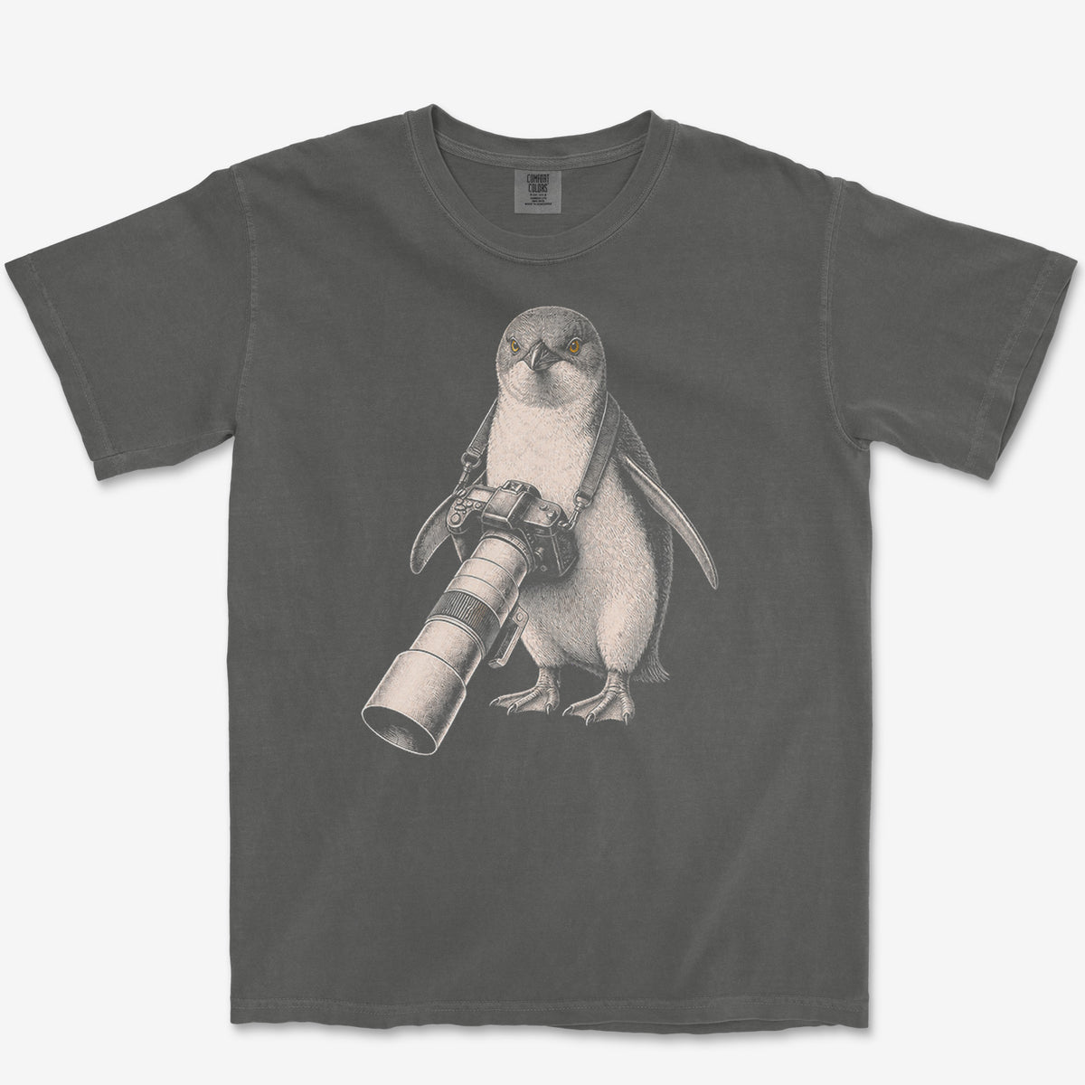 Long Lens Little Penguin Tee — pepper