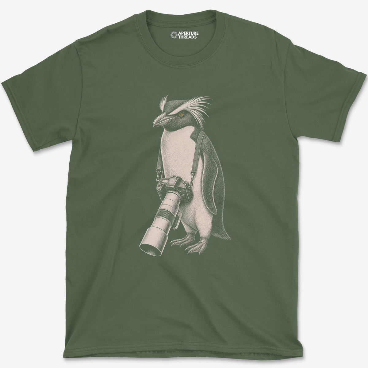 Long Lens Macaroni T-Shirt — military green