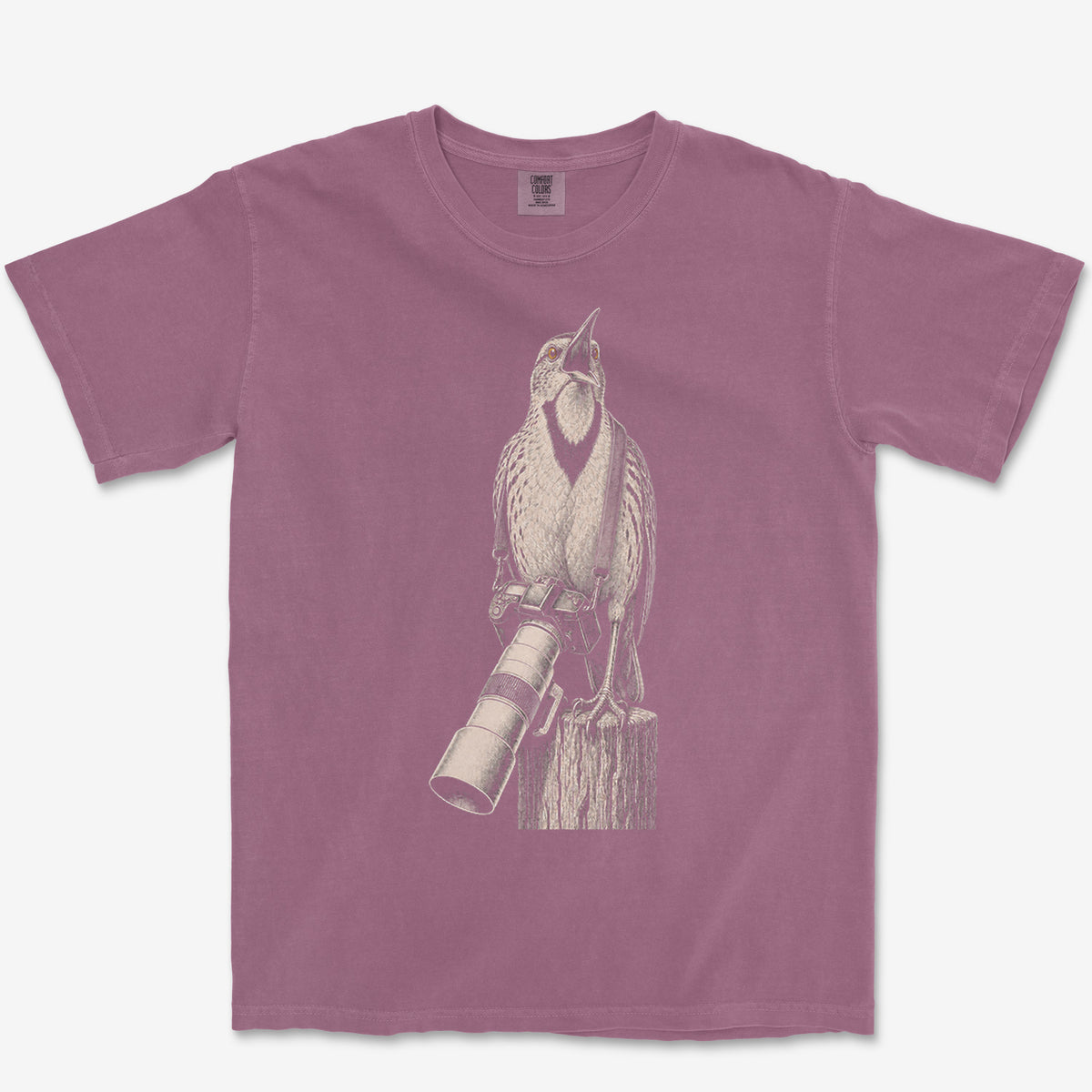 Long Lens Meadowlark Tee — berry